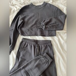 BUNDLE - H&M - Sweatshirt & Jogger Set - Charcoal Gray